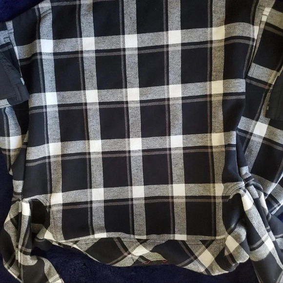 ORVIS woman's black & white plaid shirt jacket fleece lined - Picture 7 of 7